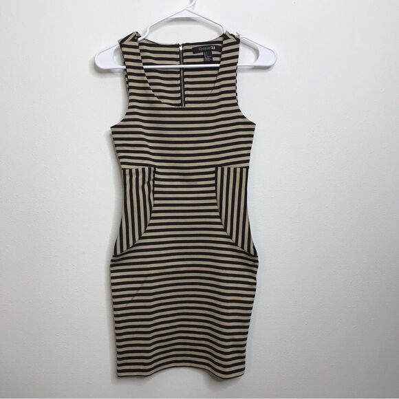 Forever 21 Womens Bodycon Striped Dress Small - Picture 1 of 14